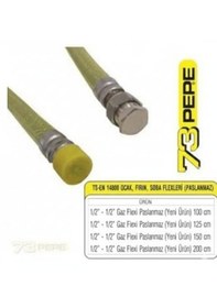 Resim Remont 73 Pepe Doğalgaz Ocak Fırın Bağlantı Hortumu 1 Metre - 1/2 Ocak Fleksi - Yeni Tip 100cm 