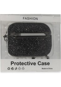 Resim Apple Uyumlu AirPods 3 3.nesil Spell Simli Kılıf - Siyah Düz Renkli 