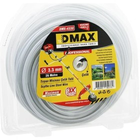 Resim Çelik Telli Yuvarlak 3.3mm x 26MT Çim Biçme Tırpan Misinası 