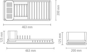 Resim Brabantia BRA117268 Küçük Bulaşıklık, Açık Gri,13 x 49 x 21.6 cm 