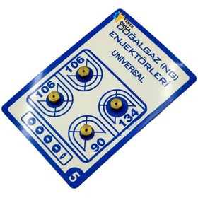 Resim Ozba Ticaret Universal Piyasa Tipi Doğalgaz Enjektör Seti - Ocak Dönüşüm Memesi - 6 Lokma 