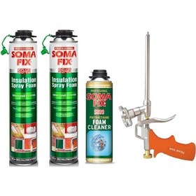 Resim 2 Ad 750 ML Soma Tabancalı Isı Ses Yalıtım Köpüğü Tabancası Temiz 