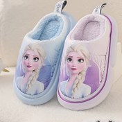 Resim Disney Princess kızlar için rahat terlikler - Elsa ve Anna Kış Sıcak Flekli Terlikler, EVA Taban, Gençler için Sevimli Karikatür Tasarım, Mükemmel Noel Hediyesi, Disney Terlikler, Kapalı Ayakkabılar, Dekoratif Kurdele Detayı, Yumuşak Kumaş Üst 