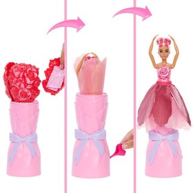 Resim Barbie Petal Pop Gül Elbiseli Bebek JMF59 