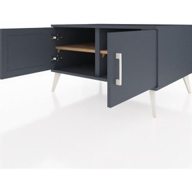 Resim Kronos Şifonyer 2 Raflı 2 Kapaklı 88x59x48 Antrasit-antrasit/çam Antrasit/çam 