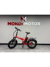 Resim Mondial Prostreet T Katlanabilir Elektrikli Bisiklet 20" Jant 7 Vites Kırmızı 