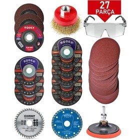 Resim Spiral Avuç Içi Taşlama Makinesi Matkap Seti 115 Mm (27 Parça) 