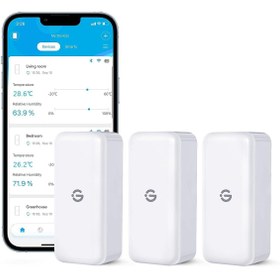 Resim Govee 3'lü Bluetooth Higrometre ve Termometre Seti, Uygulamalı Nem Ölçer 
