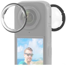 Resim Teltree Insta360 X4 İçin Dayanıklı Ve Çizilmeye Karşı Panoramik Kamera Lens Kapağı, Yüksek Işık Geçirgenliği 