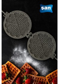 Resim Şan Granit 6 Bölmeli Şekilli Waffle Kalıbı Gri 