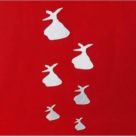 Resim Pleksi Ayna Dekoratif Mevlana Duvar Süsü Açık 