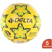Resim Delta Futbol Topu Makine Dikişli Futbol Topu Makine Dikişli Futbol Topu Stapler-5-sarı Sarı Sarı 