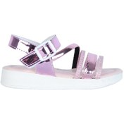 Resim Poliva 7145 Barbies Cırtlı Yazlık Kız Çocuk Düz Sandalet 001 