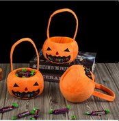 Resim Soulader Cadılar Bayramı Parti Çantası Kutuğu Desenli El Çantası Pumpkin Sarı 