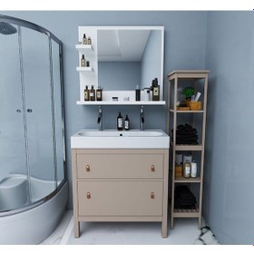 Resim Satıbazarı Dresuar 60x45 Banyo Aynası Antre Aynası Raflı Beyaz 