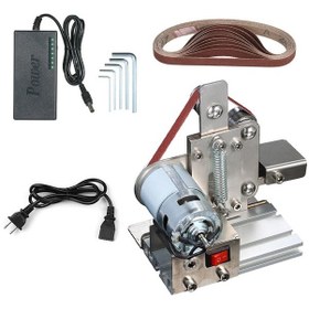 Resim Çok Fonksiyonlu Ac 110-240v Öğütücü Mini Elektrikli Zımpara Kayışı Tezgahı Dıy Parlatma Taşlama Makinesi Kesici Kenarları Kalemtıraş 