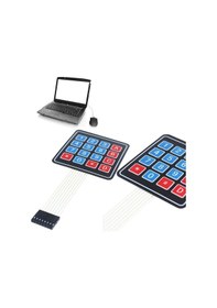 Resim 4x4 Membran Tuş Takımı Keypad 16 Tuşlu Arduino Uyumlu Matrix Klavye 