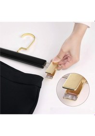 Resim Faravis Atelier Siyah Ahşap Pantolon Ve Etek Askısı Amerikan Kancalı 10'lu Özel Seri 