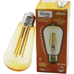 Resim Hobilinka Elitled St-64 4W - E27 Gold Color Flament LED Rustik Ampul 500LUMEN Kırılmaz Gövde (4887) 