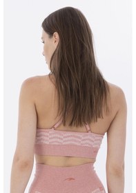 Resim Maraton Active Slimfit Kadın V Yaka Kolsuz Koşu Gül Bra 813089-Gül 