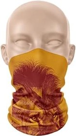 Resim Aslan Sarı Kırmızı Bandana Boyunluk - Çok Amaçlı, Esnek Yüz Maskesi, Spor Outdoor Kafa Bandı, Erkek ve Kadın İçin 