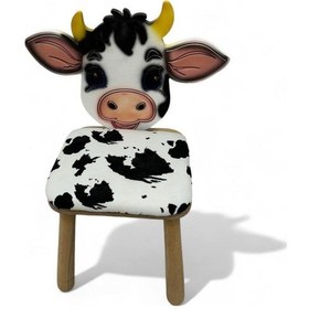 Resim Hayvan Figürlü Sandalye - 3 Kahverengi 