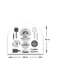 Resim Decorita Cam Ocak Arkası Koruyucu | Oval Şekilli | Bakery Fresh 