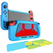Resim Springsun Nintendo Switch Kontrol Kılıfı - Mavi Veya Siyah Koruyucu Kılıf Seçeneği 