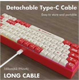 Resim Miaxtreme Ak680 Kablolu Red Switch Mekanik Klavye-rainbow Aydınlatma Hot-swap 