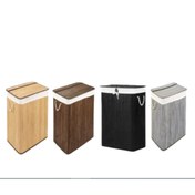 Resim Sever 40 x 30 Bambu Kirli Çamaşır Sepeti Dikdörtgen Fmapr33257 Gri 20-49 L Hasır 