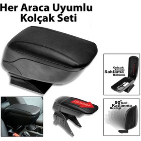 Resim Universal Sürgülü Ara Kolçak Kol Dayama Sport Tip Lüks Siyah 