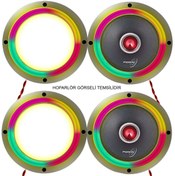 Resim Poke 20cm Krom Pixel Ledli Hoparlör Kapak İçi Boş 4 Adet Animasyonlu Poke 