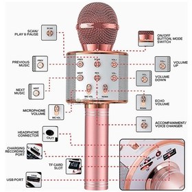 Resim Bt Karaoke Mikrofon-rose Gold 