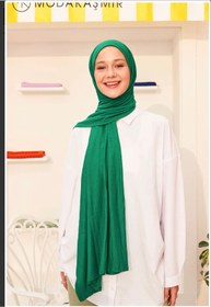 Resim Modakaşmir Penye Şal Benetton Yeşili Rengi 