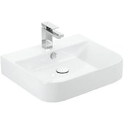 Resim LUCCO Allecra 55 Cm Tezgah Üstü Kare Lavabo Beyaz Renk 