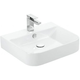 Resim LUCCO Allecra 55 Cm Tezgah Üstü Kare Lavabo Beyaz Renk 