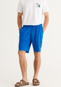 Resim AC&Co / Altınyıldız Classics Erkek Saks Mavi Standart Fit Normal Kesim Örme Spor Şort 