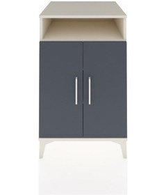 Resim Kronos Komodin 3 Raflı 2 Kapaklı 60x59x96 Aytaşı-antrasit Aytaşı 