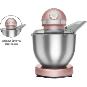 Resim Karaca Mastermaid Chef Stand Mikser 1500 W Güçlü Motor ve 5 Lt Kapasite ile Metal Rosegold 