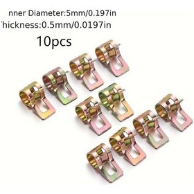 Resim Willowhaven 10 Adet 5mm Dayanıklı Çelik Yaylı Kelepçe Boru Hortum Bağlantı 