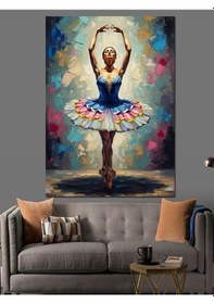 Resim Ahşap Tablo Yağmurlu Sokakta Kırmızı Balonlu Kız 