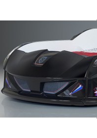 Resim Setaymobilya Arabalı Yatak, Jaguar Rüzgarlıklı Kumandalı Siyah Arabalı Yatak 