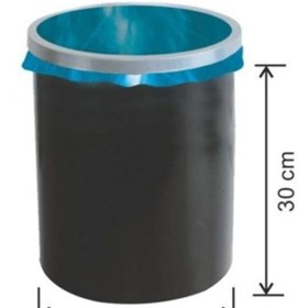 Resim Arı Metal Ofis Tipi Çöp Kovası Çemberli 13 lt Boyalı 1413 