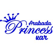 Resim Dijitonline Arabada Prenses Var Araba Sticker 30x15cm 