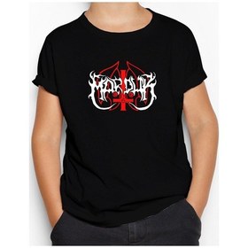 Resim Marduk Logo Siyah Çocuk Tişört Siyah 
