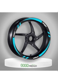 Resim Tvs Wego 110 2012 - 2022 Uyumlu Mavi 1 Set Jant Şeridi Çok Renkli 