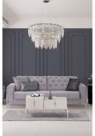 Resim Modalife Vivaldi Üçlü Kanepe Yataklı Gri 