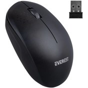 Resim shopwave EVEREST SMW-88 USB 2.4GHZ SİYAH 1200 DPI KABLOSUZ MOUSE (5047) 