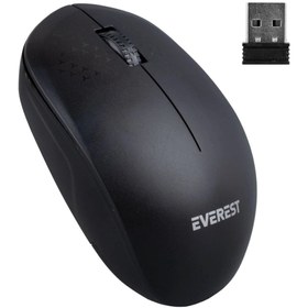 Resim shopwave EVEREST SMW-88 USB 2.4GHZ SİYAH 1200 DPI KABLOSUZ MOUSE (5047) 