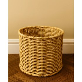 Resim Hasır Rattan Kaşıklık Mutfak Tezgah Üstü Organizer 14*15CM 